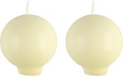 Žvakių komplektas 2 vnt su kojele, gelsvos D6 cm Polar 618597