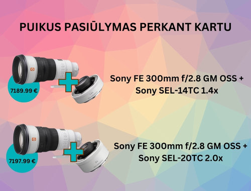 Puikus pasiūlymas perkant Sony produktus kartu!