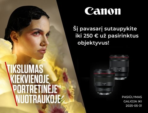 Nuolaidos Canon RF portretiniams objektyvams