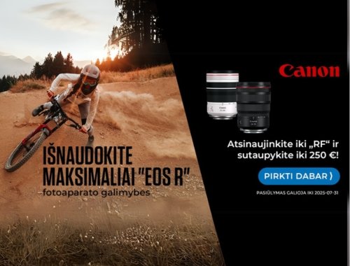 Canon RF objektyvų išpardavimas!