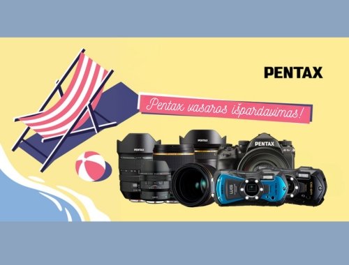 Pentax vasaros išpardavimas: nuolaidos fotoaparatams ir objektyvams!
