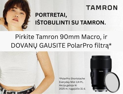 PolarPro FILTRAS DOVANŲ, perkant Tamron 90mm Macro objektyvą