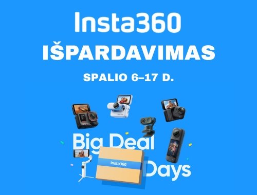 Insta360 akcija – iki spalio 17 d. ⏰