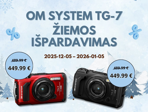 ❄️ OM System TG-7 ŽIEMOS IŠPARDAVIMAS ⛄📸