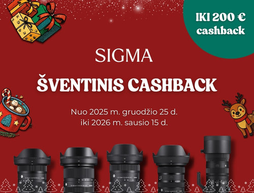 Sigma šventinis cashback – iki 2026 m. sausio 15 d.