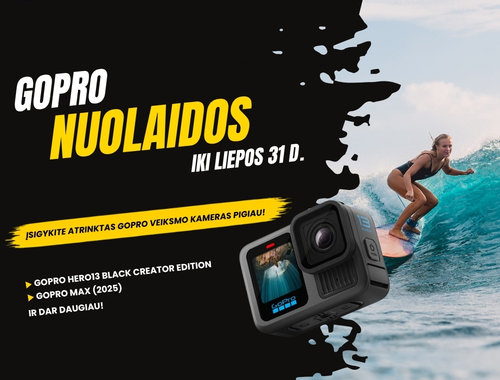 Šok ant bangos su Gopro! 🌊 Gopro NUOLAIDOS – iki liepos 31 d. 🎥☀️