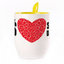 A cup with a spoon. Yellow (250 ml)