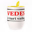 A cup with a spoon. Yellow (250 ml)