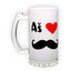 Frosted glass beer mug (500 ml)