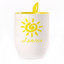 A cup with a spoon. Yellow (250 ml)