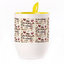 A cup with a spoon. Yellow (250 ml)
