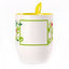 A cup with a spoon. Yellow (250 ml)