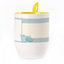 A cup with a spoon. Yellow (250 ml)