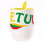 A cup with a spoon. Yellow (250 ml)