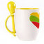 A cup with a spoon. Yellow (250 ml)