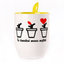 A cup with a spoon. Yellow (250 ml)