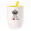 A cup with a spoon. Yellow (250 ml)