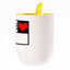 A cup with a spoon. Yellow (250 ml)