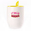 A cup with a spoon. Yellow (250 ml)