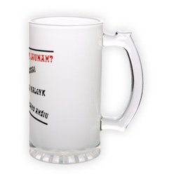 Frosted glass beer mug (500 ml)
