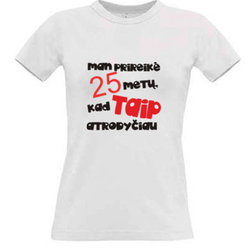 Moteriški marškinėliai su Jūsų nuotrauka, užrašu, balti