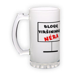 Frosted glass beer mug (500 ml)