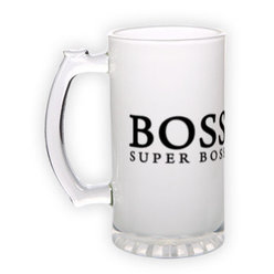 Frosted glass beer mug (500 ml)