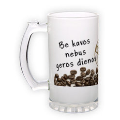 Frosted glass beer mug (500 ml)