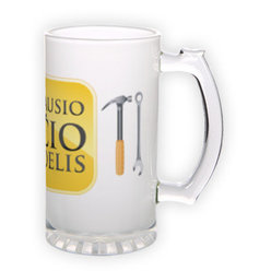 Frosted glass beer mug (500 ml)