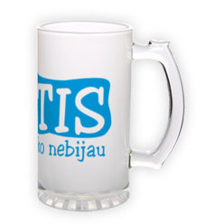 Frosted glass beer mug (500 ml)