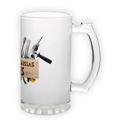 Frosted glass beer mug (500 ml)