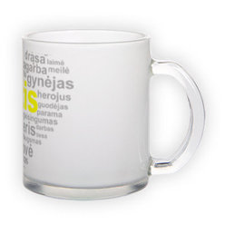 Frosted glass mug (300 ml)
