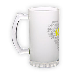 Frosted glass beer mug (500 ml)