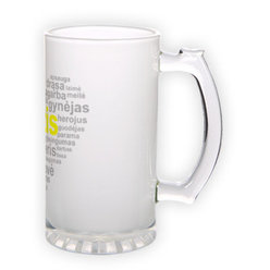 Frosted glass beer mug (500 ml)
