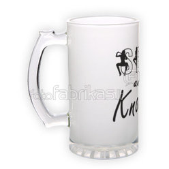 Frosted glass beer mug (500 ml)