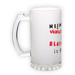 Frosted glass beer mug (500 ml)