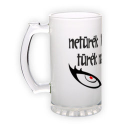 Frosted glass beer mug (500 ml)