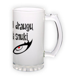 Frosted glass beer mug (500 ml)