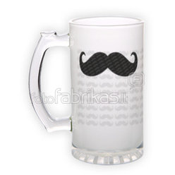 Frosted glass beer mug (500 ml)