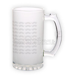 Frosted glass beer mug (500 ml)
