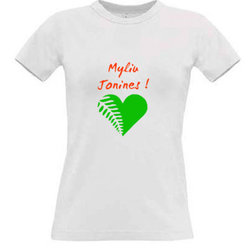 Women's T-shirt with your choice of photos, notes, white