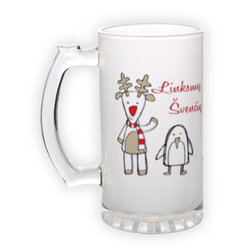 Frosted glass beer mug (500 ml)