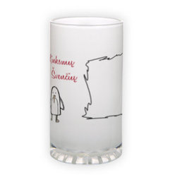 Frosted glass beer mug (500 ml)
