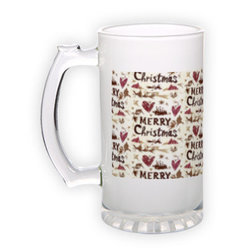 Frosted glass beer mug (500 ml)