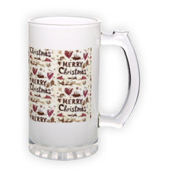 Frosted glass beer mug (500 ml)