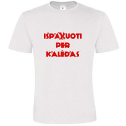 Vyriški marškinėliai su Jūsų nuotrauka, užrašu, balti