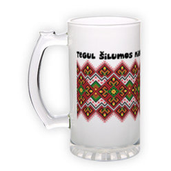 Frosted glass beer mug (500 ml)