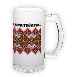Frosted glass beer mug (500 ml)