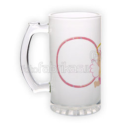 Frosted glass beer mug (500 ml)