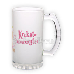 Frosted glass beer mug (500 ml)